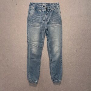 American Eagle Outfitters Women's Soft Knit Denim Light wash Joggers 2 Regular